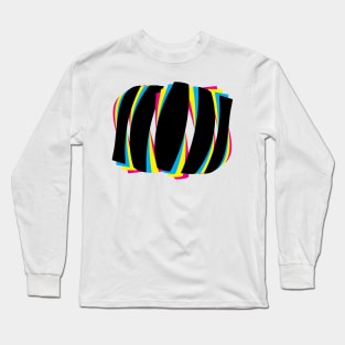 Geometric abstract color pop art modern Long Sleeve T-Shirt